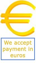 We accept payment in euros