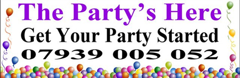 The Party is Here banner