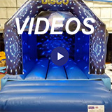 Bouncy castle sales video page see live samples of our products on display