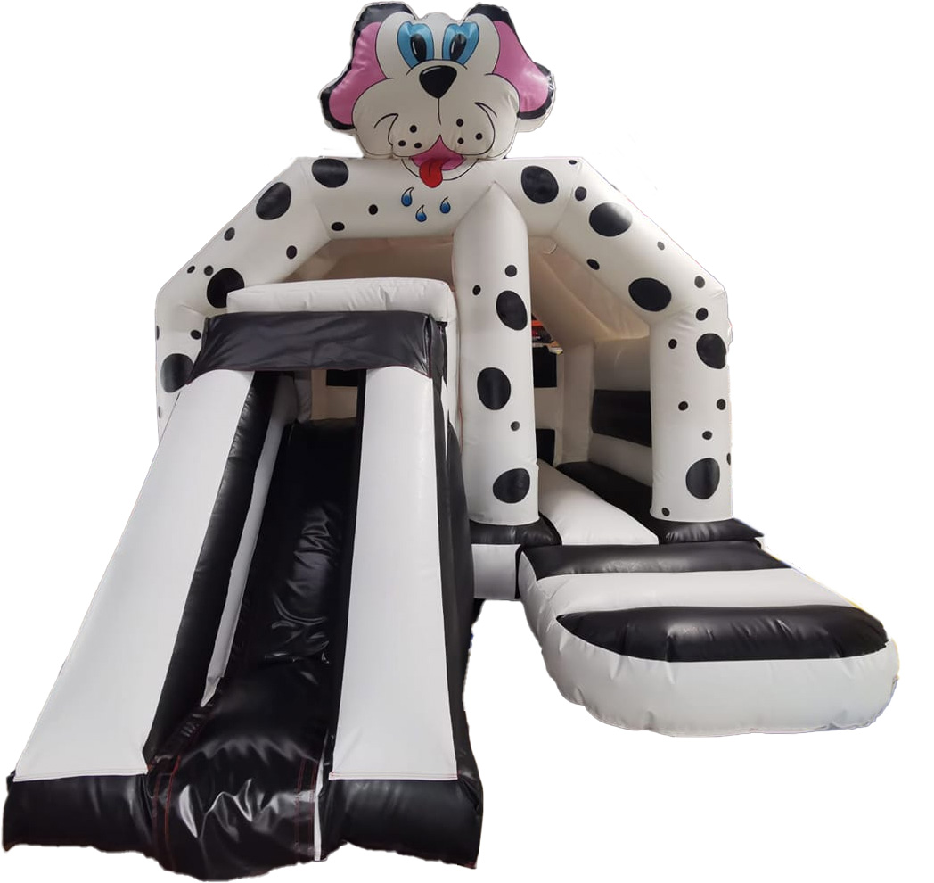 BC682 3d Dalmatian Front Slide Combi - Bouncy Castle for Sale