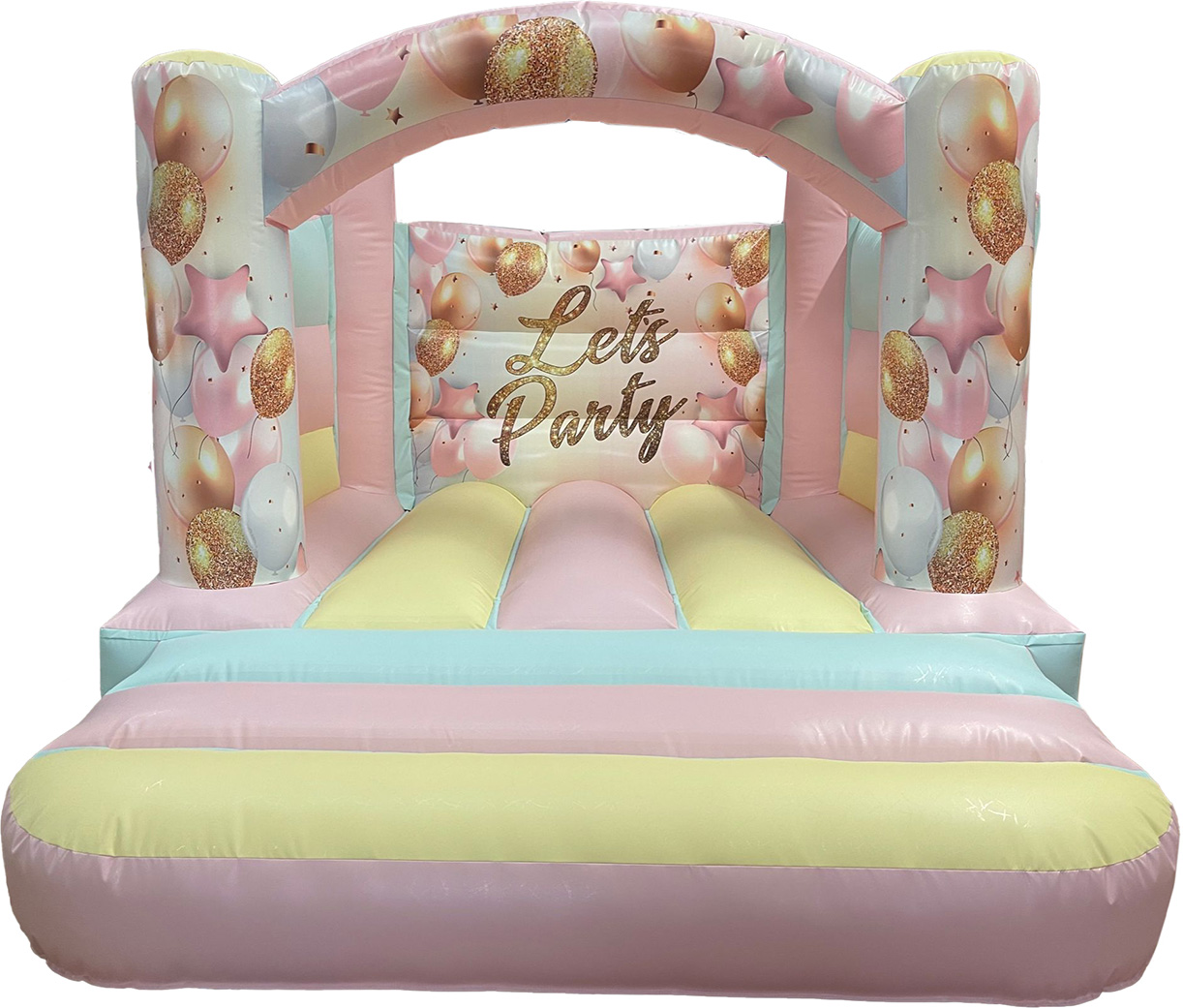 BC692 Pastel Bouncy Castle with Balloons - Bouncy Castle for Sale