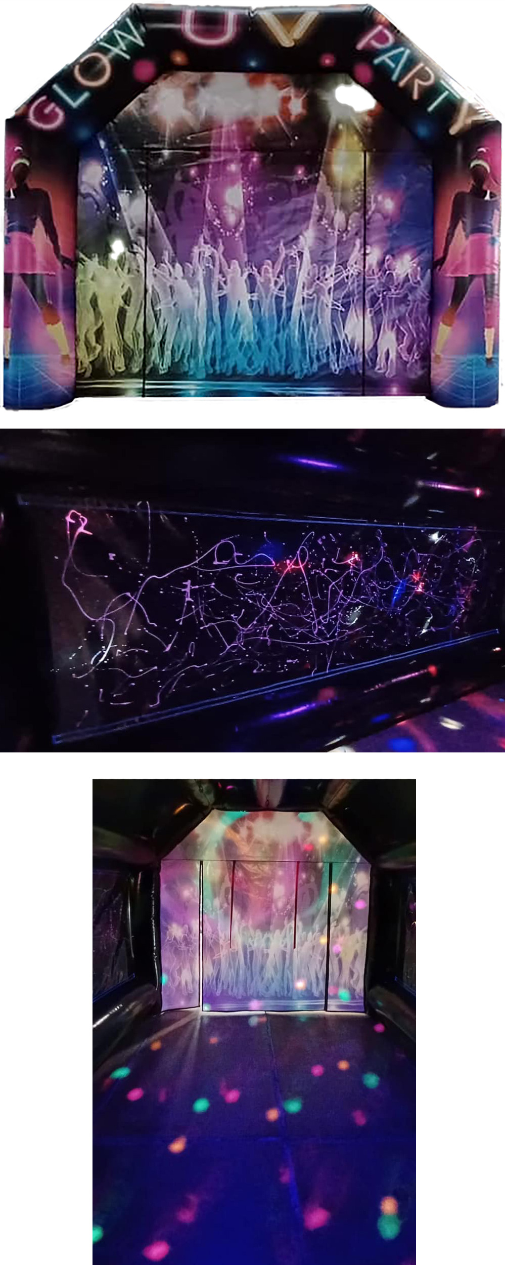 BC711 Glow UV Party Castle -  Disco/Laser light for Sale