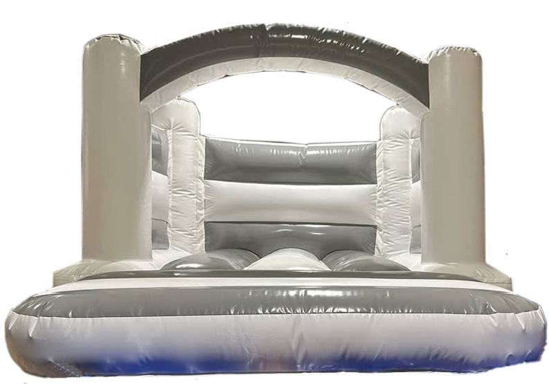 BC765 Gloss white and grey castle - Bouncy Castle for Sale