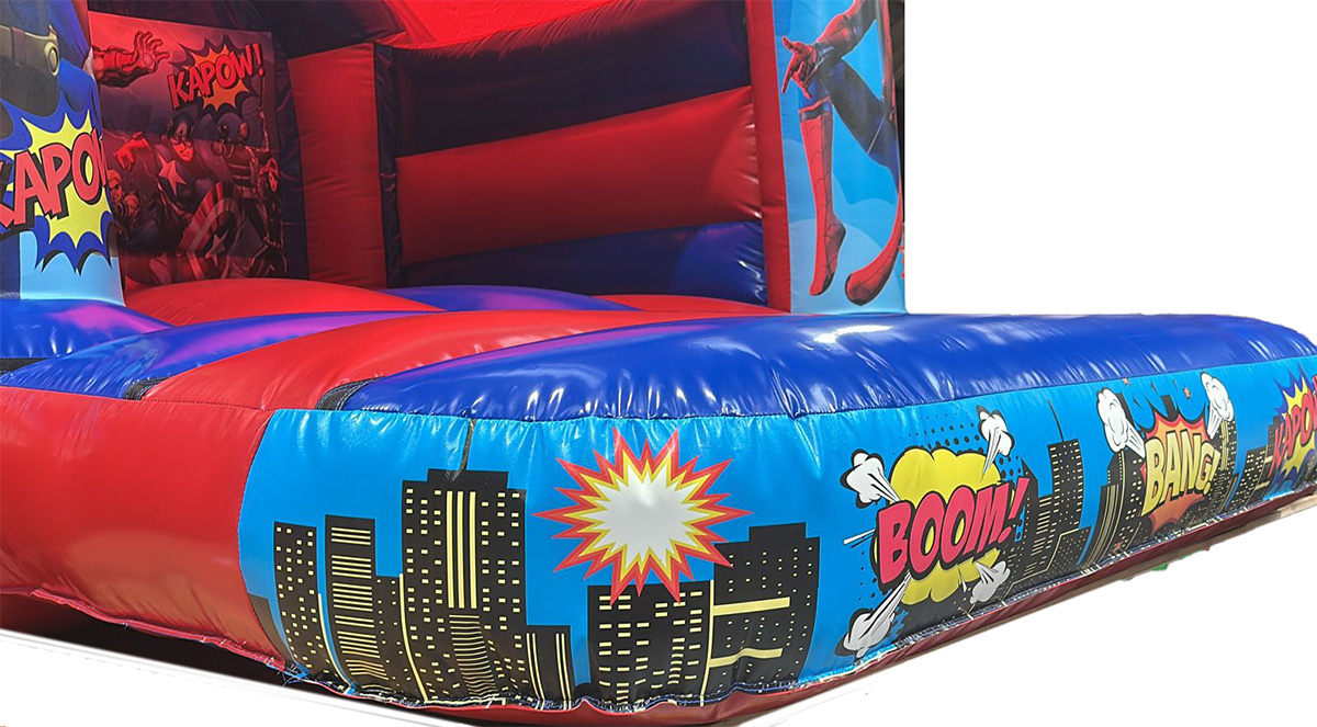 Thumbnail 3 — BC800 Cape or Gloss Superhero Bouncy Castle - Bouncy Castle for Sale