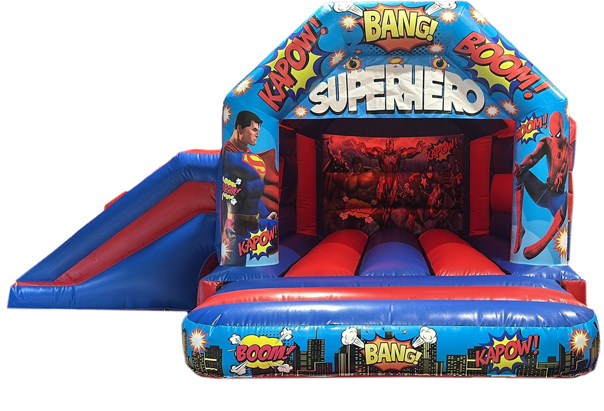 BC800 Cape or Gloss Superhero Bouncy Castle - Bouncy Castle for Sale