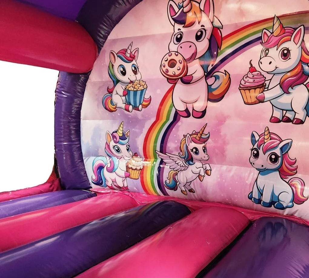 Thumbnail 2 — BC816 3D Twin Unicorn Curved Front Slide Combo - 3d Castle for Sale