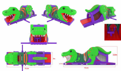 Thumbnail 1 — BC828 Dino 3D Obstacle Course - 3d Castle for Sale