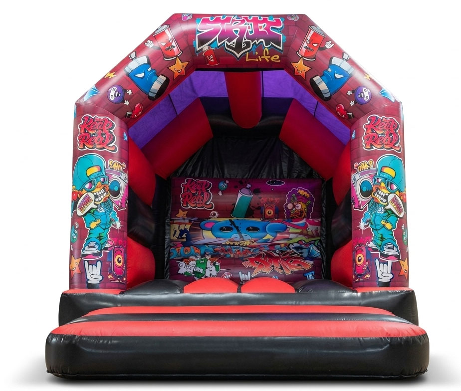BC848 Graffiti Bouncy Castle - Activity Castle for Sale