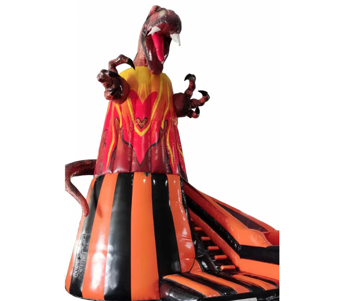 Thumbnail 1 — BS1414 10ft Platform 3D Dinosaur Helter Skelter Slide - Inflatable Slide for Sale