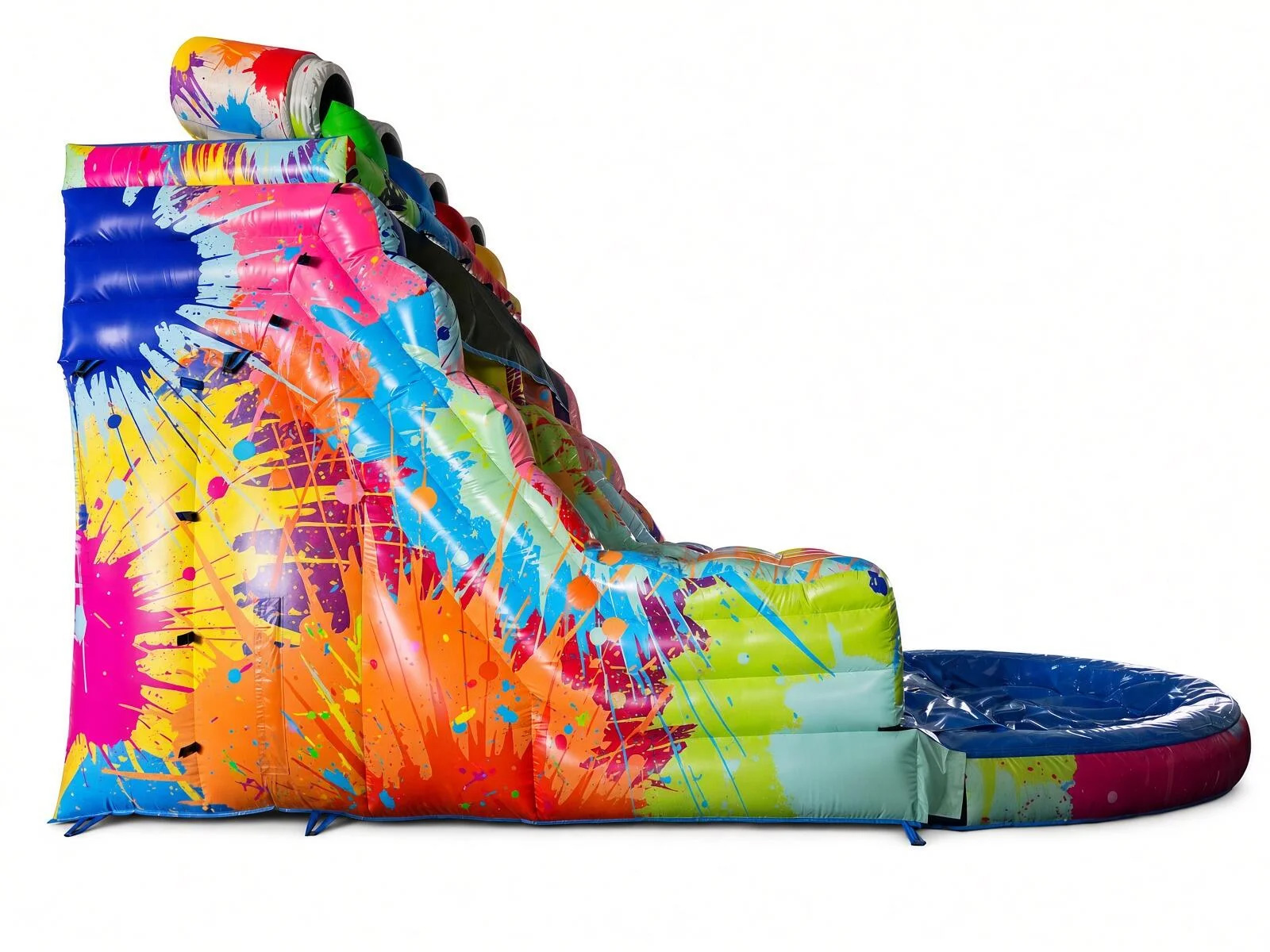 Thumbnail 4 — BS2011 10ft Platform 3D Colour Splash Twin Lane Water Slide - Inflatable Slide for Sale