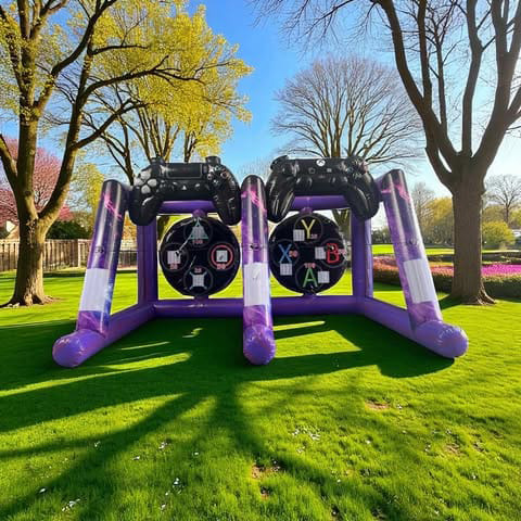 G103 Deluxe Commercial Game Target Twin Bouncy Castles for
Sale
