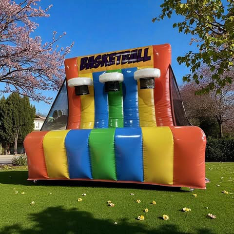 G105 Deluxe Commercial Triple Basketball Bouncy Castles for
Sale