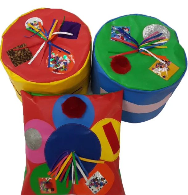 SENS03 3 part Set large sensory pouffe and 2 cushions - Baby Sensory Play for Sale