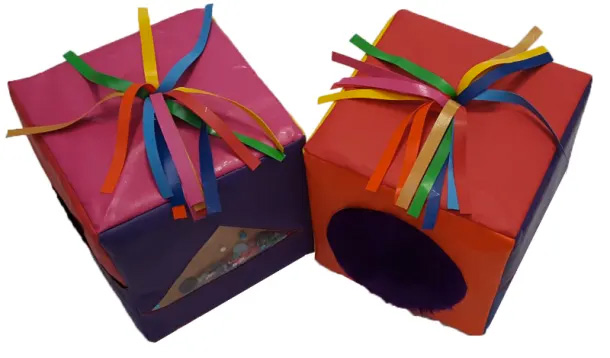 SENS08 2x 25cm Sensory Cubes - Baby Sensory Play for Sale