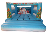 BC339 15Lx12Wx7H Deluxe Commercial Christmas themed Bouncy Castle.