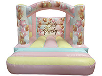 BC692 Deluxe Commercial Pastel Bouncy Castle with Balloons larger view