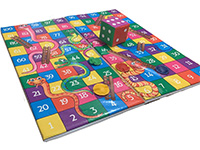 G102 Deluxe Commercial 2 part Snakes and Ladders with dice larger view
