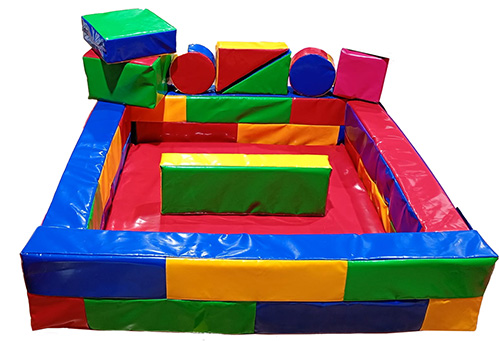 SP104 1x 9 piece softplay, 1x brick ball larger view